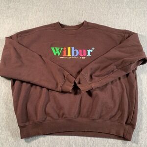 Wilbur Soot Sweatshirt Men XL Brown Logo Crewneck Retro Gamer Y2K‎ Verison 1.2